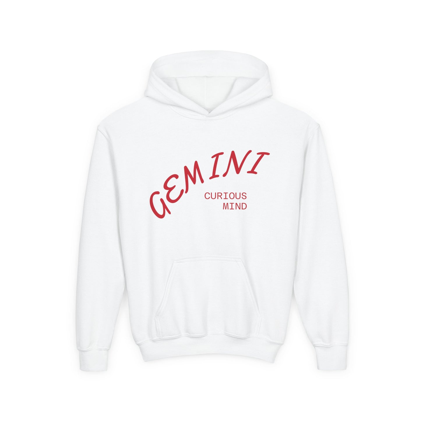 Gemini Curious Mind Youth Hoodie, Astrology Gift, Cosmic Sweatshirt, Birthday Apparel, Zodiac Fashion