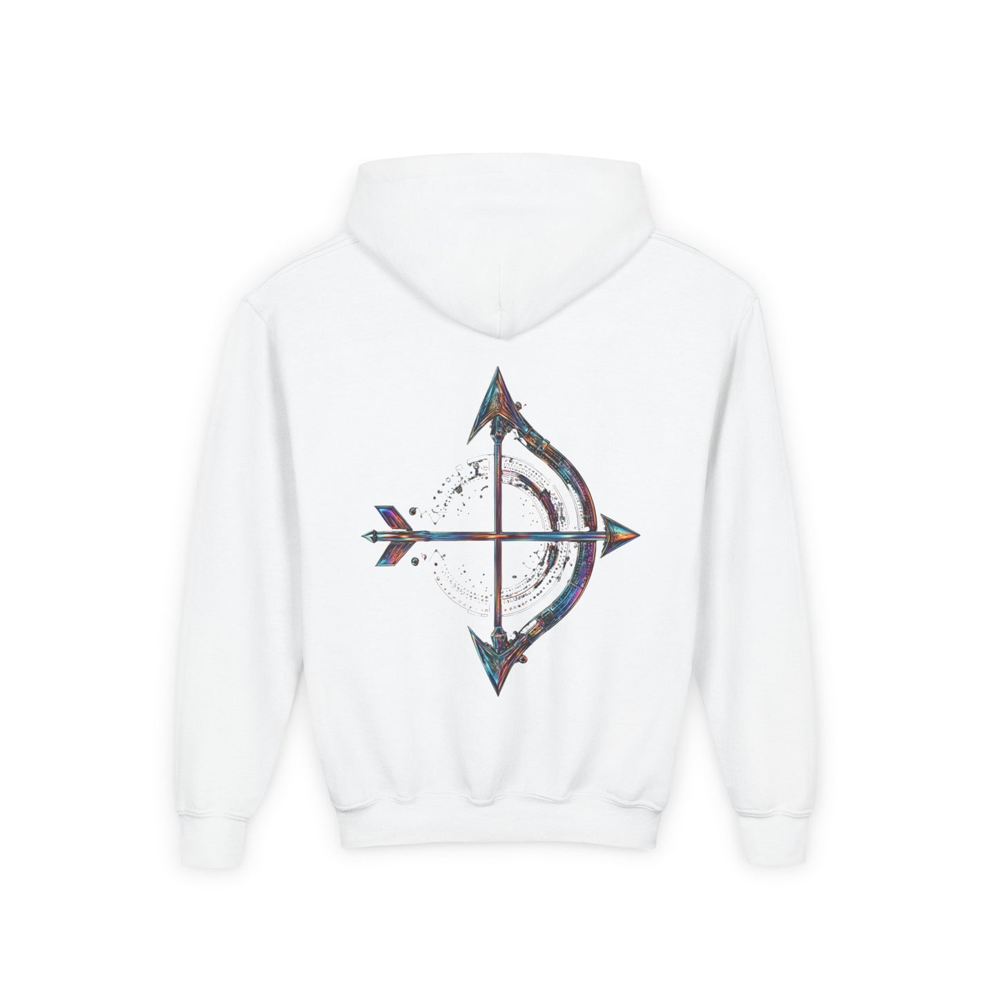 Fire Element Sagittarius Youth Hoodie | ♐ Archer's Arrow | Psychedelic Zodiac Sweatshirt