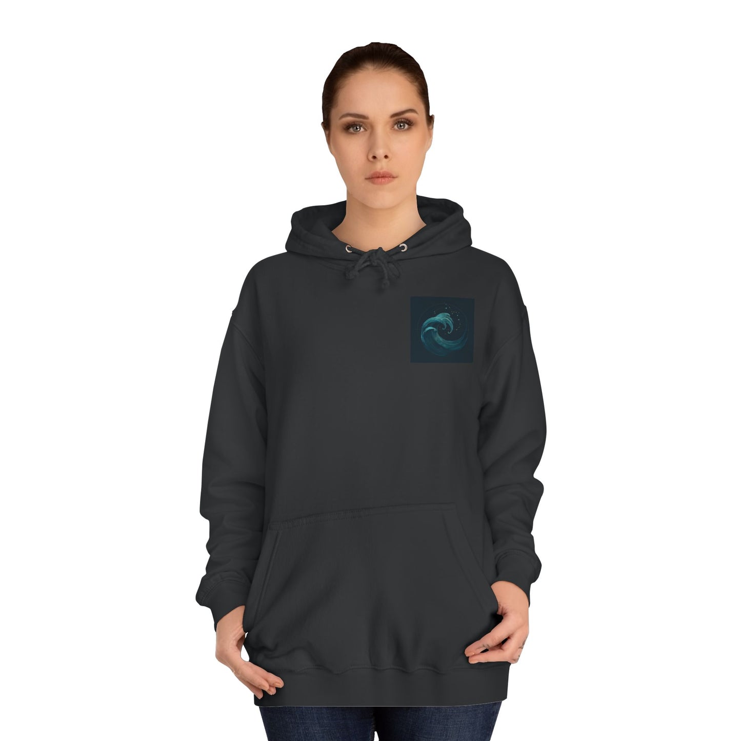 Water Element Cosmic Wave Unisex Hoodie - Elemental Flow Sweatshirt, Aquatic Energy Gift, Celestial Tide Design