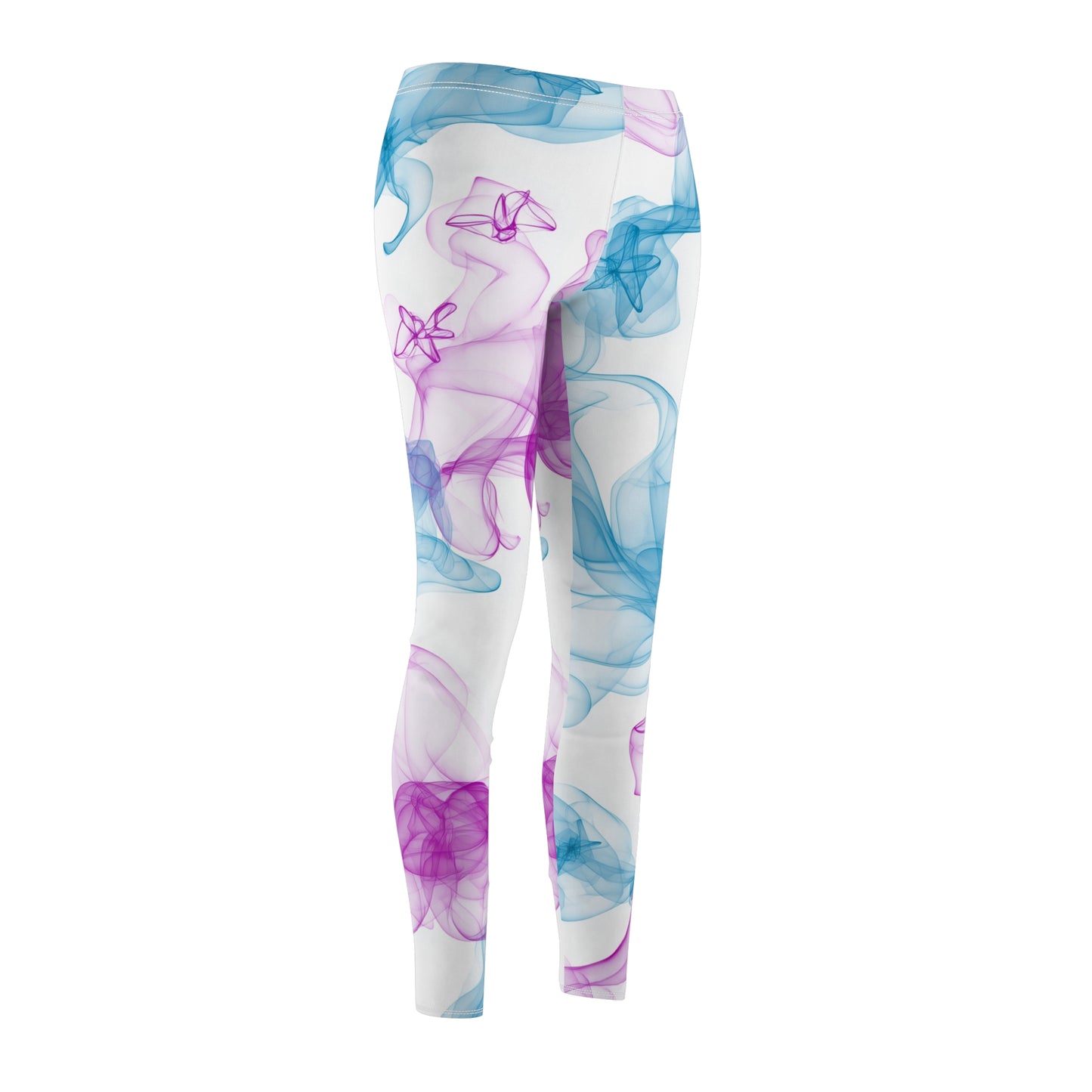 Stylish Women's Yoga Leggings with Smoke Design, Casual Wear, Fitness Apparel, Gift for Her, Active Lifestyle