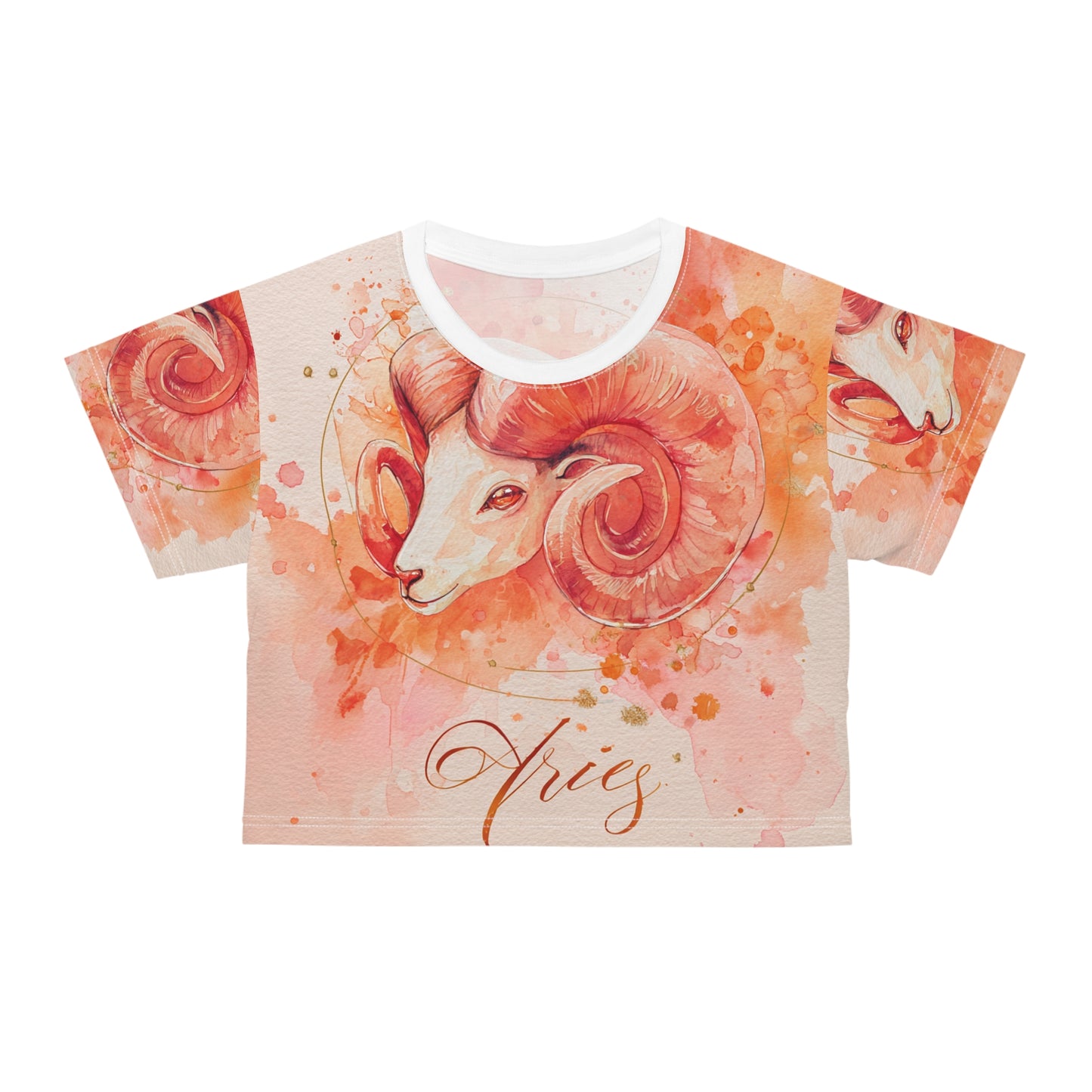 Aries Zodiac Crop Tee, Astrology Shirt, Celestial Top, Birthday Gift, Horoscope Fashion, Aries Apparel, Zodiac Clothing