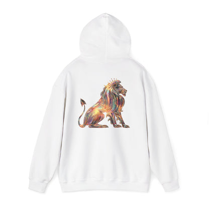 Fire Element Leo Hooded Sweatshirt | ♌ Brave Heart | Psychedelic Zodiac Hoodie