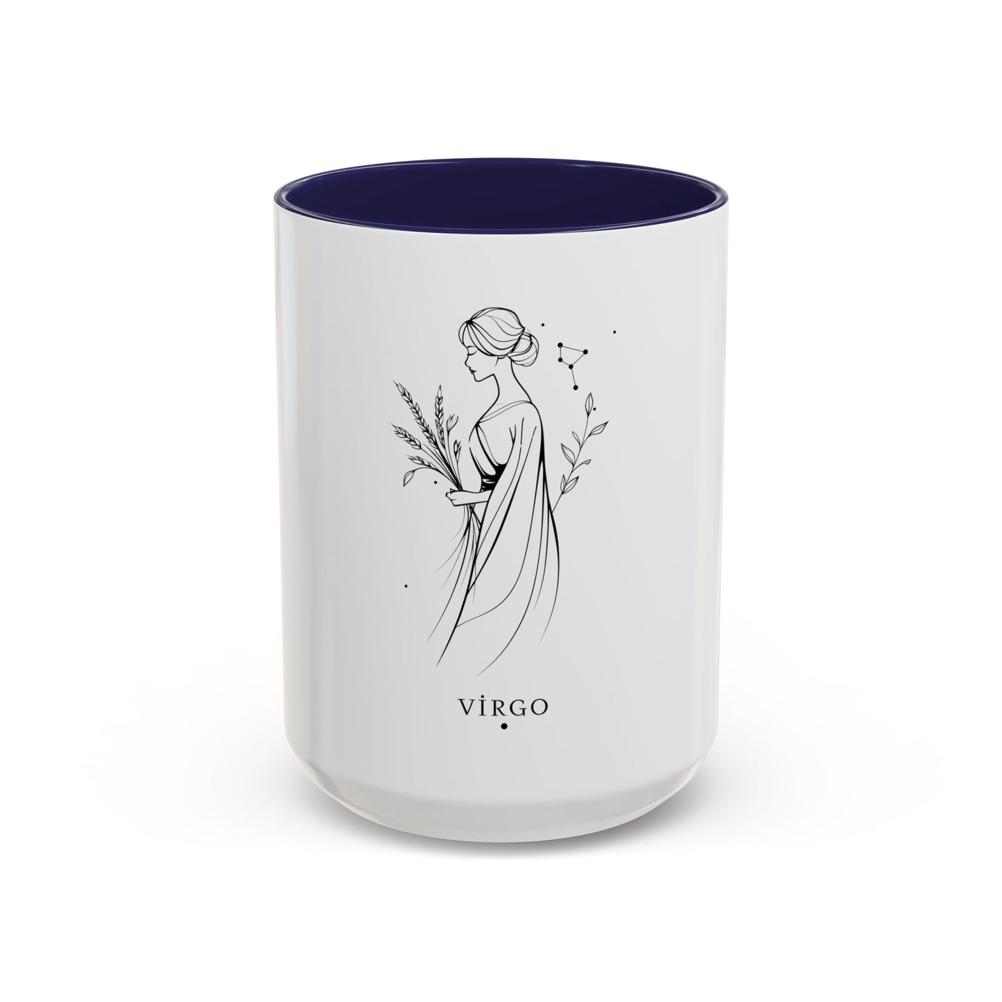 Virgo Zodiac Accent Coffee Mug - Personalized Gift for Astrology Lovers, Unique Home Decor, Birthday Surprise, Coffee Lover's Gift