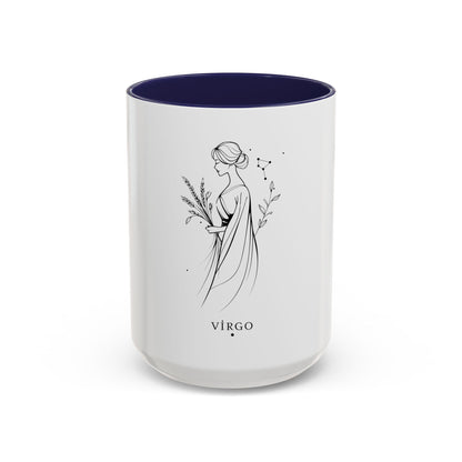 Virgo Zodiac Accent Coffee Mug - Personalized Gift for Astrology Lovers, Unique Home Decor, Birthday Surprise, Coffee Lover's Gift