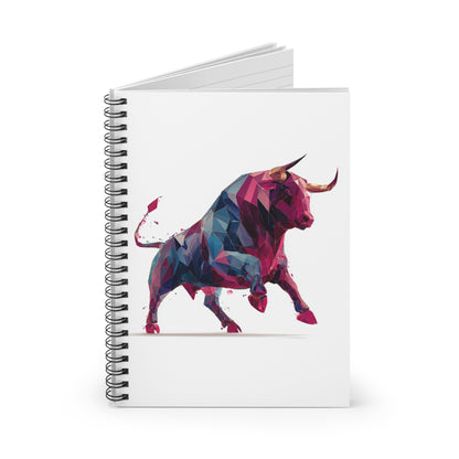 Earth Element Taurus Notebook | ♉ Vibrant Bull | Psychedelic Spiral Journal