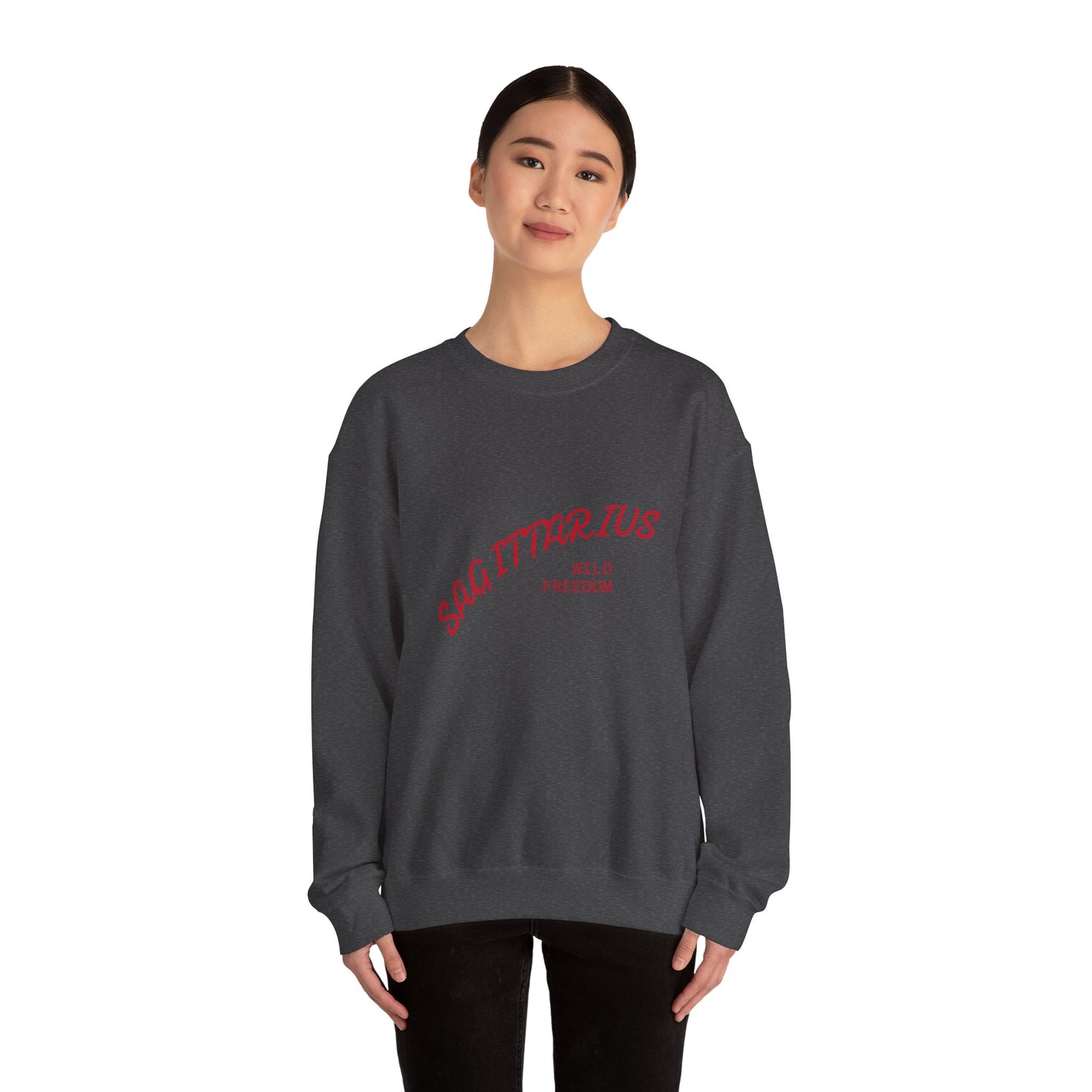 Fire Element Sagittarius Crewneck Sweatshirt | ♐ Freedom Spirit | Psychedelic Zodiac Apparel