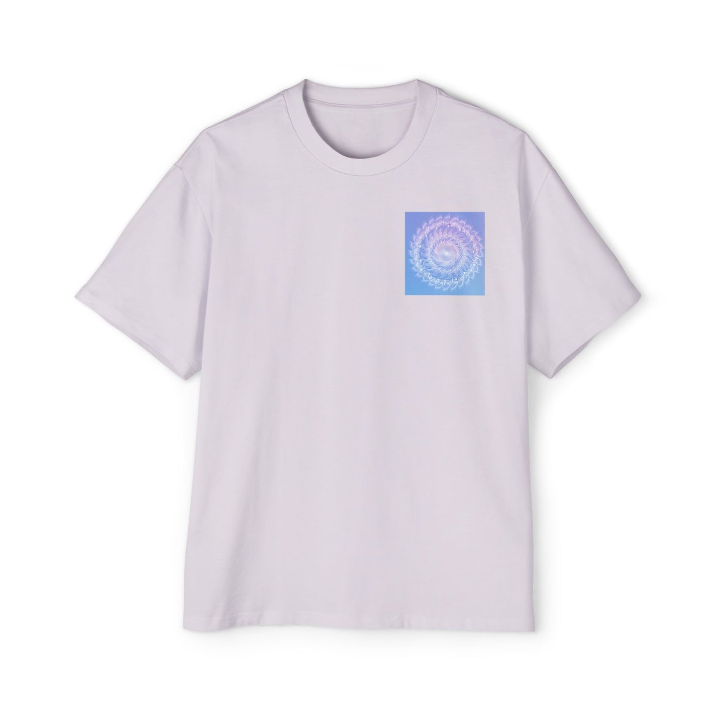 Men's Heavy Oversized Tee with Spiraled Design, Comfortable Graphic Fashion, Casual Wear, Relaxed Fit Top, Gift for Art Lovers