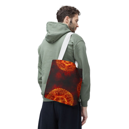 Fiery Abstract Tote Bag, Bohemian Style Bag, Unique Art Tote, Summer Beach Bag, Gift for Her