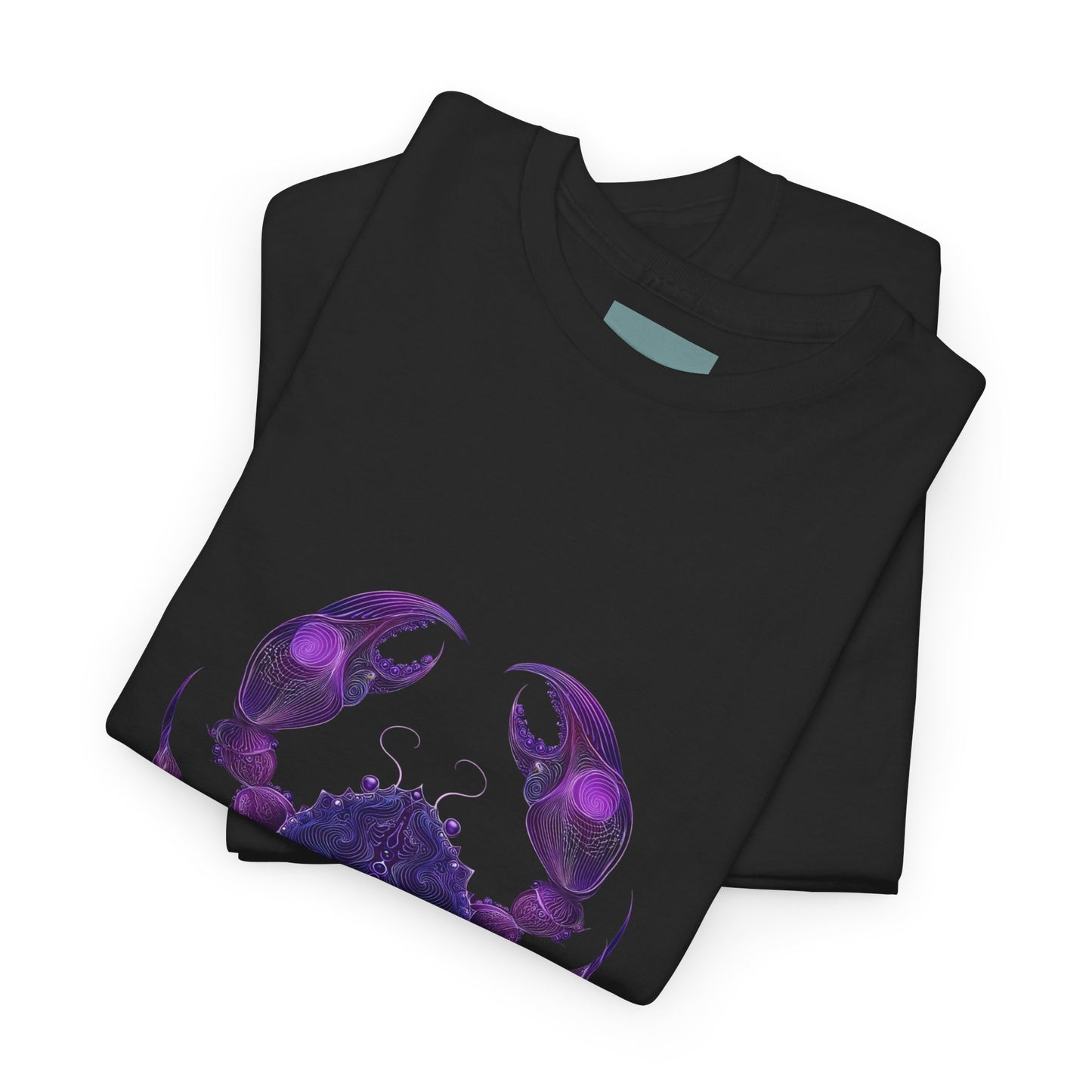 Cosmic Crab Unisex Heavy Cotton Tee - Perfect for Astrology Lovers, Comfortable Casual Wear, Gift for Birthdays and Holidays