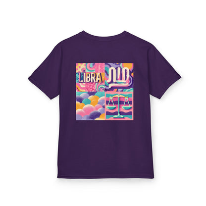 Colorful Libra Kids Tee - Perfect Birthday Gift, Astrology Tee, Zodiac Apparel, Fun Kids Wear, Cute Graphic Shirt, Libra Season
