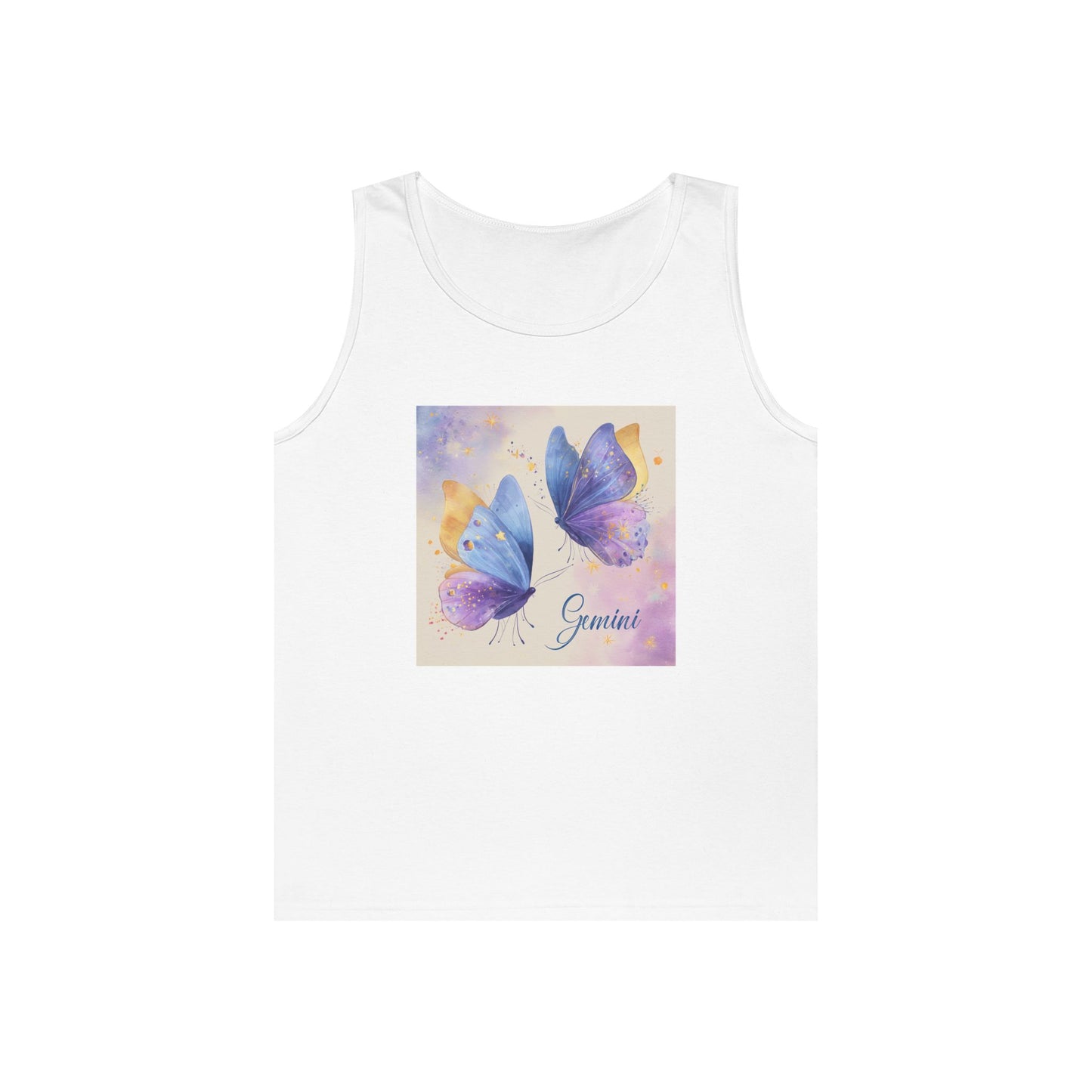 Butterfly Graphic Tank Top | Unisex Heavy Cotton Sleeveless Tee, Summer Wardrobe, Gift for Nature Lovers, Casual Outfit, Butterfly Decor