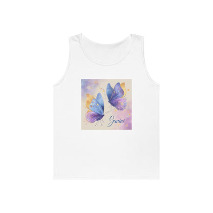 Butterfly Graphic Tank Top | Unisex Heavy Cotton Sleeveless Tee, Summer Wardrobe, Gift for Nature Lovers, Casual Outfit, Butterfly Decor