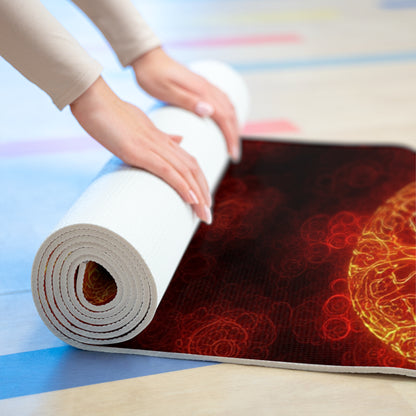 Fire Element Yoga Mat | Aries Leo Sagittarius | Psychedelic Foam Mat