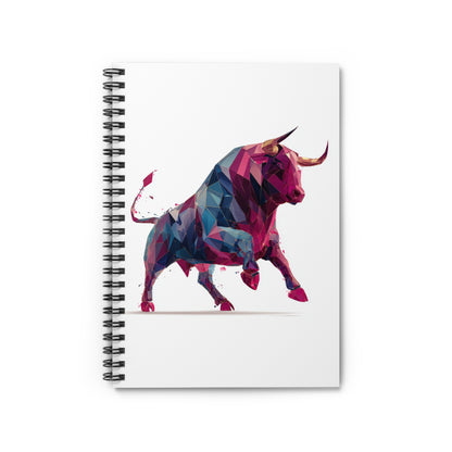 Earth Element Taurus Notebook | ♉ Vibrant Bull | Psychedelic Spiral Journal