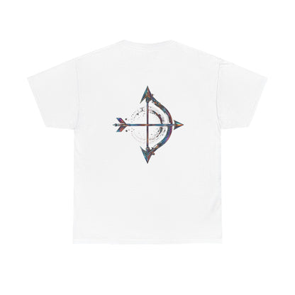 Fire Element Sagittarius Unisex Tee | ♐ Archer's Spirit | Psychedelic Zodiac Shirt