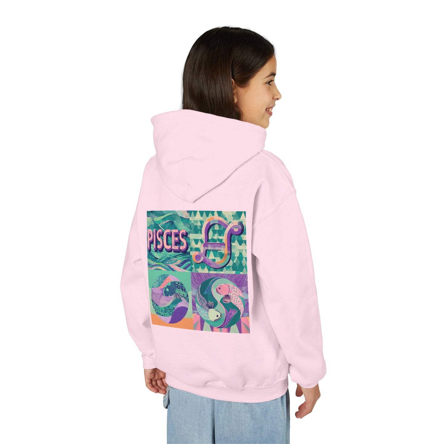 Pisces Youth Hoodie, Trendy Zodiac Sweatshirt for Teens, Astrological Gift, Astrology Lover Apparel, Perfect for Birthdays and Celebrations