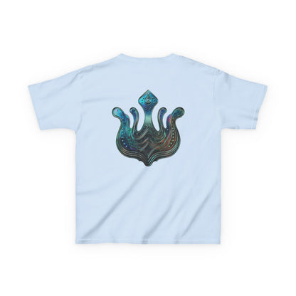 Air Element Aquarius Kids Tee | ♒ Cosmic Waves | Psychedelic Youth Shirt