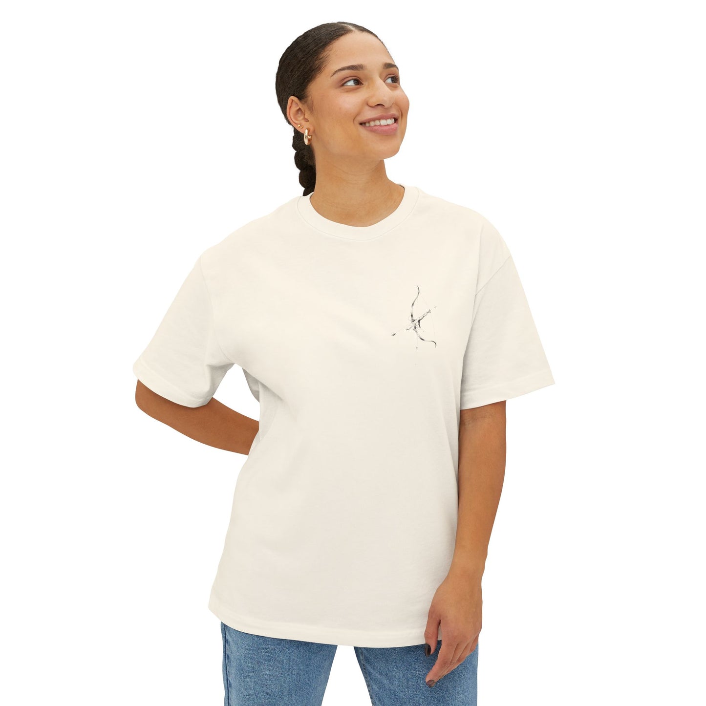 Sagittarius Oversized Boxy Tee, Astrology Shirt, Zodiac Tee, Unisex Graphic T-Shirt, Horoscope Gift, Trendy Casual Wear