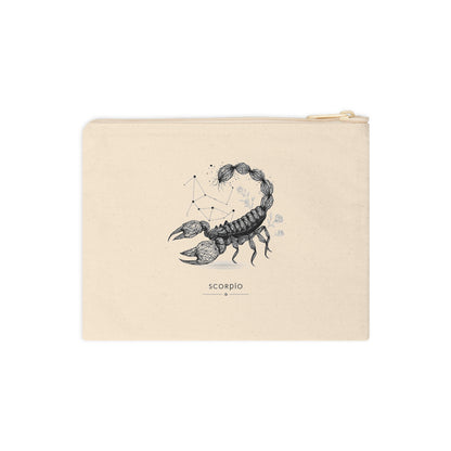 Astrology Scorpio Zipper Pouch, Zodiac Bag, Astrology Gift, Horoscope Accessory, Scorpion Design Pouch, Birthday Gift for Scorpios