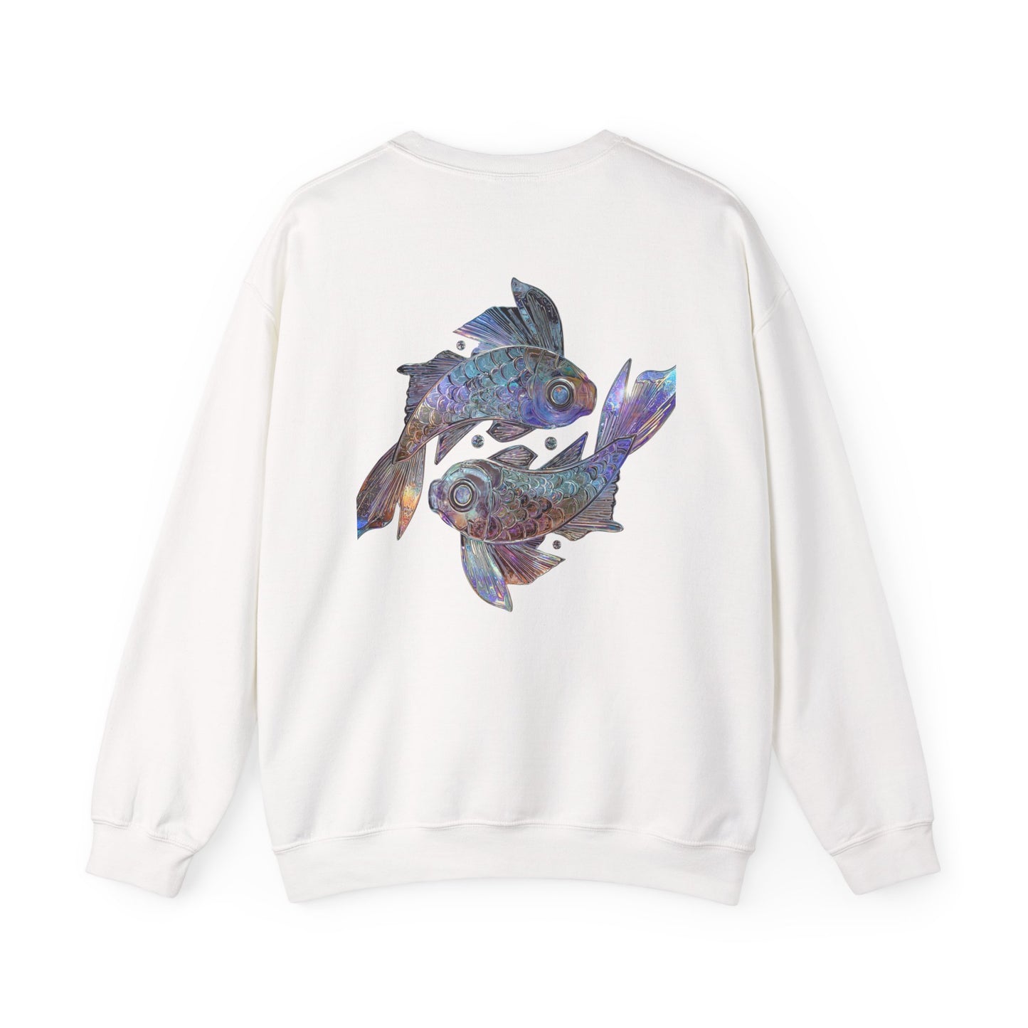 Water Element Pisces Crewneck Sweatshirt | ♓ Mystical Fish | Psychedelic Zodiac Apparel