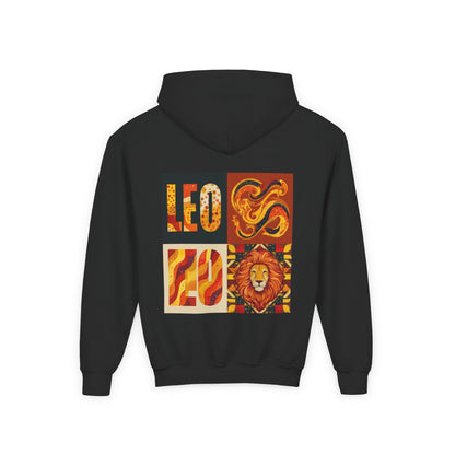 Leo Zodiac Hoodie, Astrology Sweatshirt, Custom Zodiac Gift, Leo Birthday Apparel, Youth Astrology Hoodie