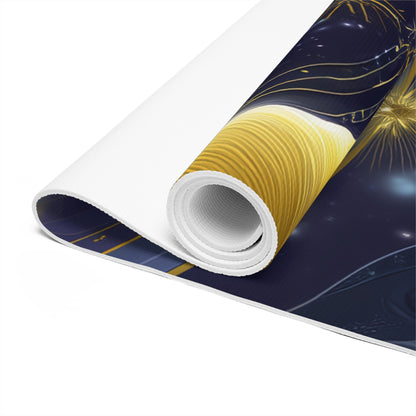 Cosmic Vibes Foam Yoga Mat, Meditative Exercise Mat, Yoga Gift, Indoor Workout, Spiritual Practice, Mindfulness Accessory