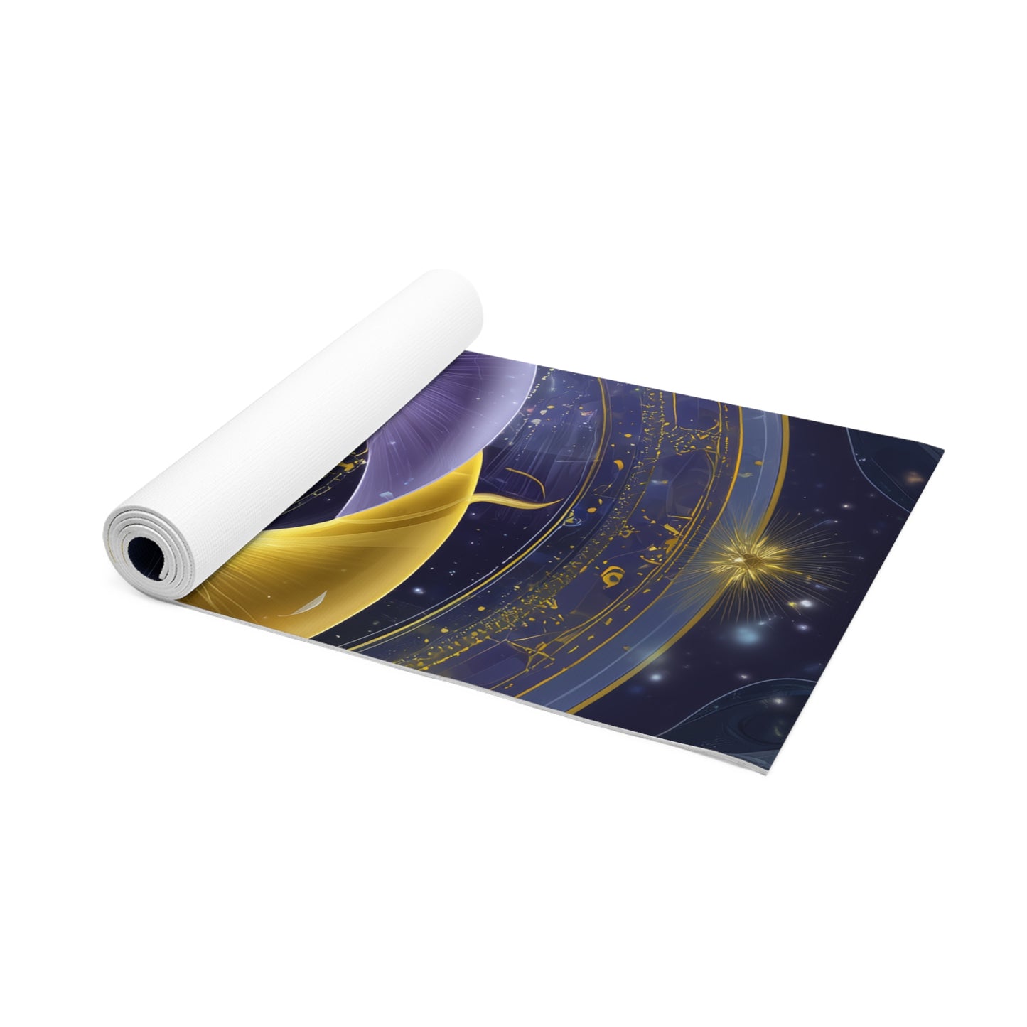 Cosmic Vibes Foam Yoga Mat, Meditative Exercise Mat, Yoga Gift, Indoor Workout, Spiritual Practice, Mindfulness Accessory