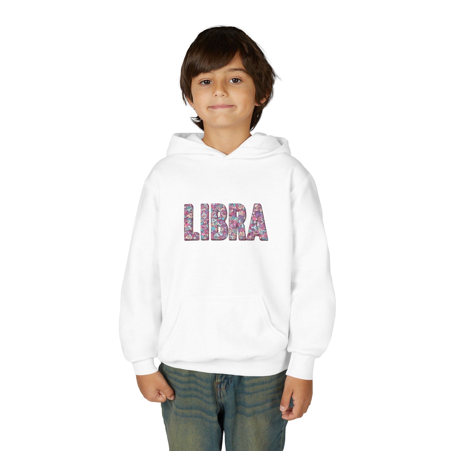 Libra Zodiac Youth Hooded Sweatshirt, Astrology Gift, Birthday Apparel, Trendy Hoodies, Libra Kids Clothing, Astrology Lover Sweatshirt
