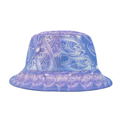 Water Element Blue Ocean Waves Bucket Hat - Elemental Flow Summer Hat, Aquatic Energy Gift, Celestial Tide Design