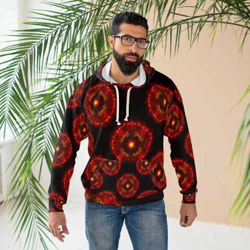 Fire Element Sagittarius Hoodie | ♐ Vibrant Patterned | Psychedelic AOP Pullover
