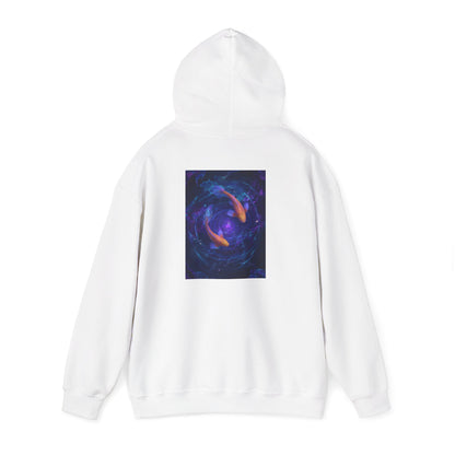 Pisces Water Element Galaxy Koi Hoodie - Zodiac Dreamer Pullover, Astrology Gift, Celestial Fish Design