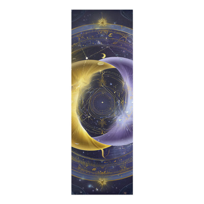 Cosmic Vibes Foam Yoga Mat, Meditative Exercise Mat, Yoga Gift, Indoor Workout, Spiritual Practice, Mindfulness Accessory