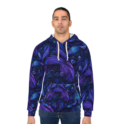 Water Element Pisces Hoodie | ♓ Abstract Fish | Psychedelic AOP Pullover