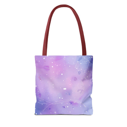 Celestial Tote Bag, Starry Sky Canvas Bag, Colorful Reusable Shopping Tote, Gift for Astronomers, Trendy Eco-Friendly Tote