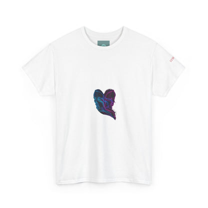 Neon Ghost Unisex Heavy Cotton Tee, Graphic Tee, Unique T-Shirt, Casual Wear, Art Lover Gift, Birthday Present, Festival Outfit