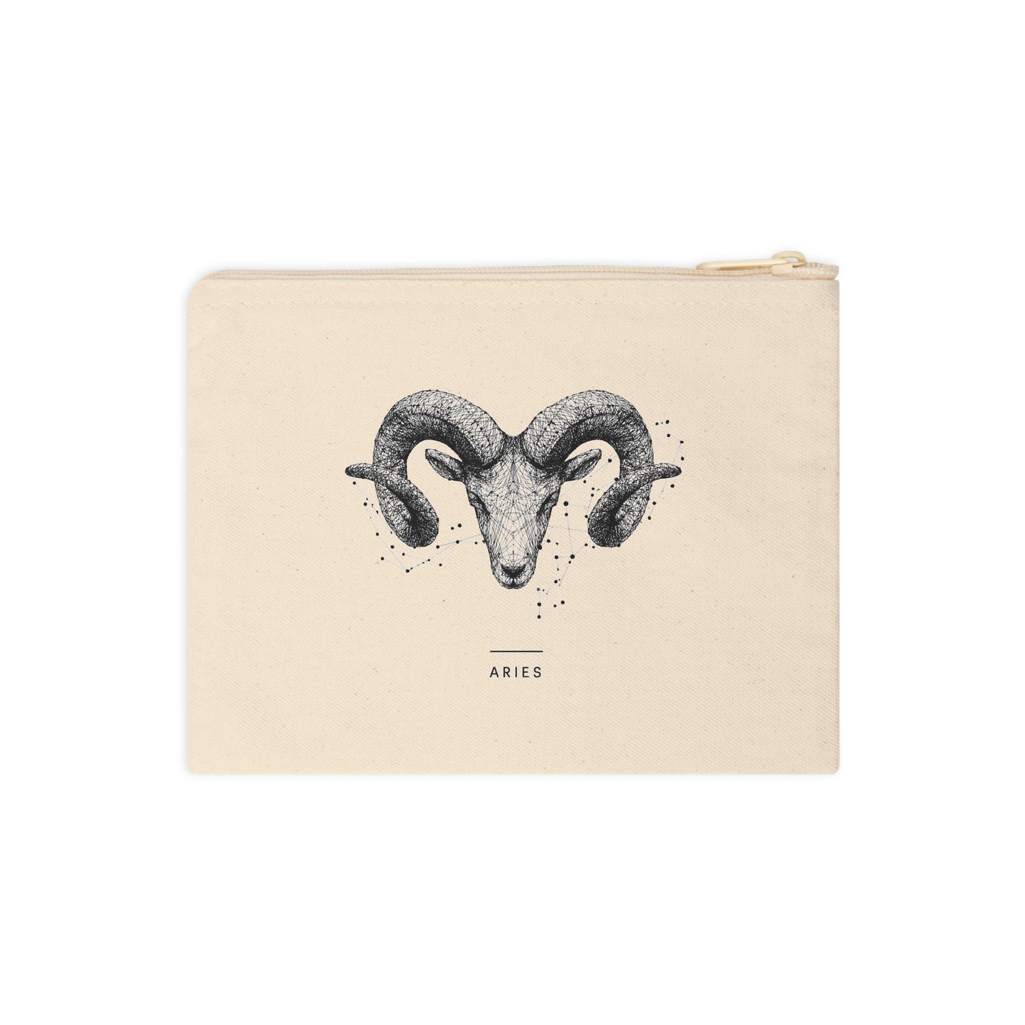 Aries Zodiac Accessory Zipper Pouch, Astrology Travel Bag, Gift for Aries, Horoscope Pouch, Birthday Gift, Zodiac Sign Accessories