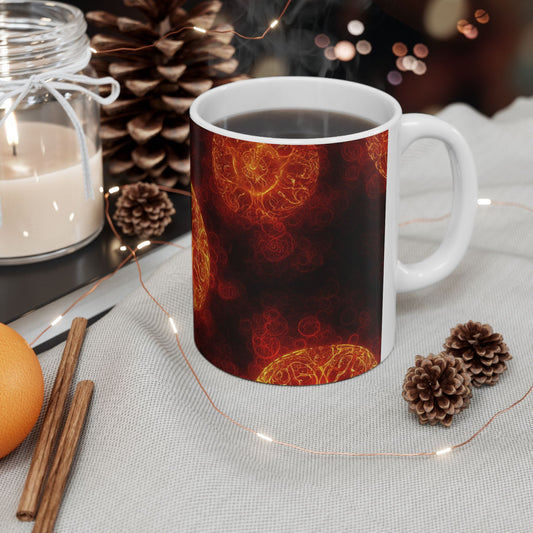 Fire Element Mug | Aries Leo Sagittarius | Cosmic Heat Ceramic Coffee Cup