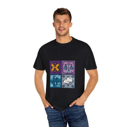 Colorful Zodiac T-shirt - Astrology Gift, Unisex Tee, Horoscope Apparel, Celestial Design, Unique Astrology Shirt
