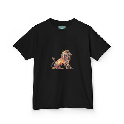 Colorful Lion Kids Heavy Cotton Tee, Fun Animal Shirt, Kids Graphic Tee, Birthday Gift, Cute Animal Apparel, Safari Style, Everyday Wear