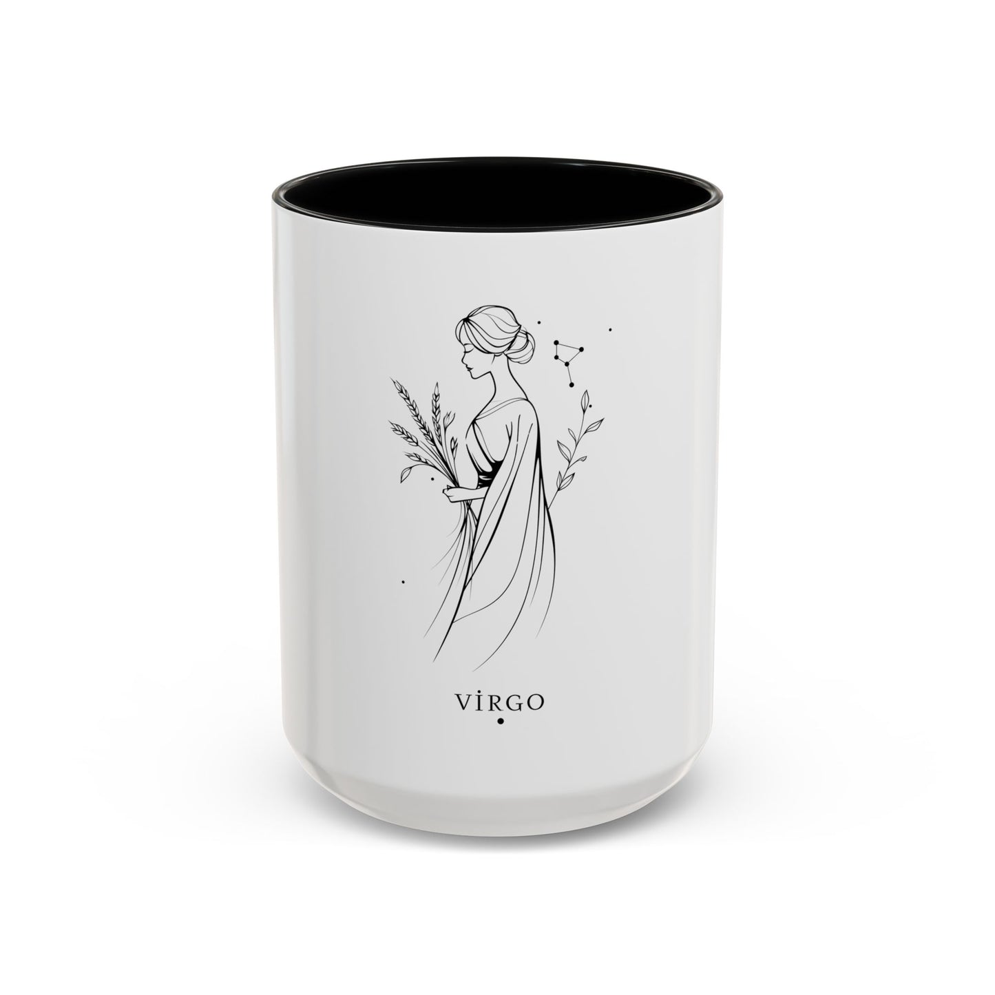 Virgo Zodiac Accent Coffee Mug - Personalized Gift for Astrology Lovers, Unique Home Decor, Birthday Surprise, Coffee Lover's Gift