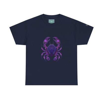 Cosmic Crab Unisex Heavy Cotton Tee - Perfect for Astrology Lovers, Comfortable Casual Wear, Gift for Birthdays and Holidays