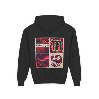 Scorpio Zodiac Hooded Sweatshirt for Teens | Astrology Gift, Horoscope Apparel, Birthday Present, Zodiac Lover, Cozy Outfit