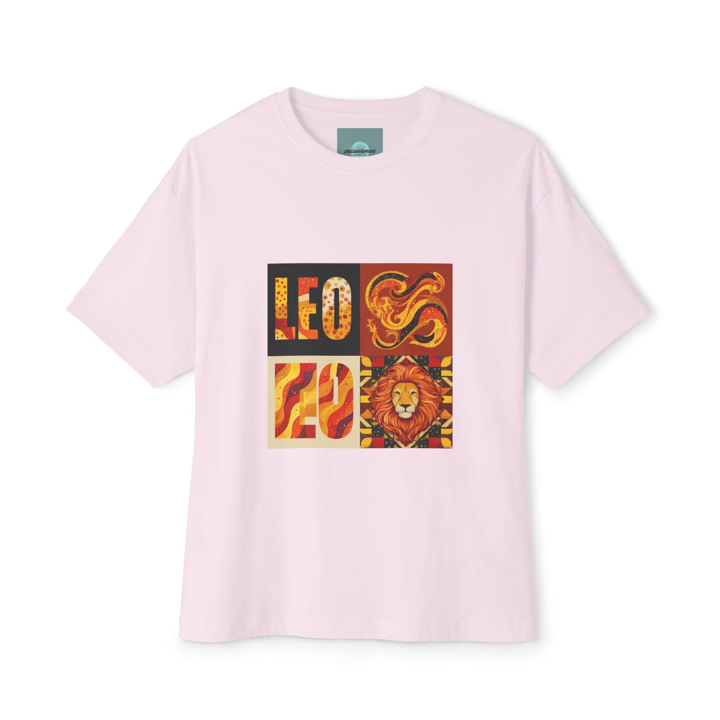 Leo Zodiac Oversized Tee, Astrology T-Shirt, Graphic Boxy Top, Unisex Casual Wear, Gift for Leo, Zodiac Sign Apparel