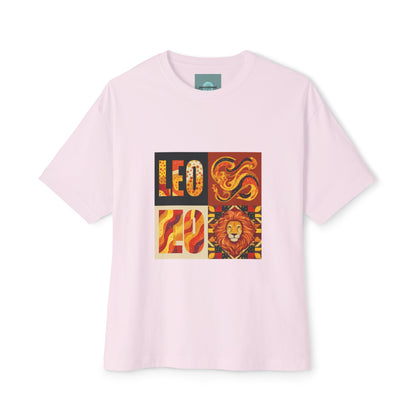 Leo Zodiac Oversized Tee, Astrology T-Shirt, Graphic Boxy Top, Unisex Casual Wear, Gift for Leo, Zodiac Sign Apparel