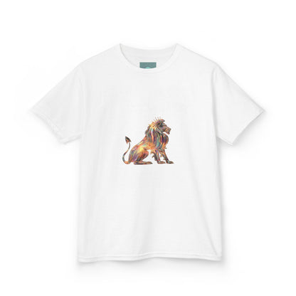 Colorful Lion Kids Heavy Cotton Tee, Fun Animal Shirt, Kids Graphic Tee, Birthday Gift, Cute Animal Apparel, Safari Style, Everyday Wear
