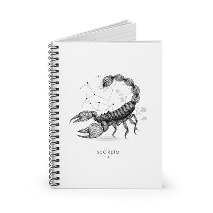 Scorpio Zodiac Spiral Notebook - Ruled Line | Astrology Gift, Journal, Sketchbook, Stargazing Diary, Personalized Writing