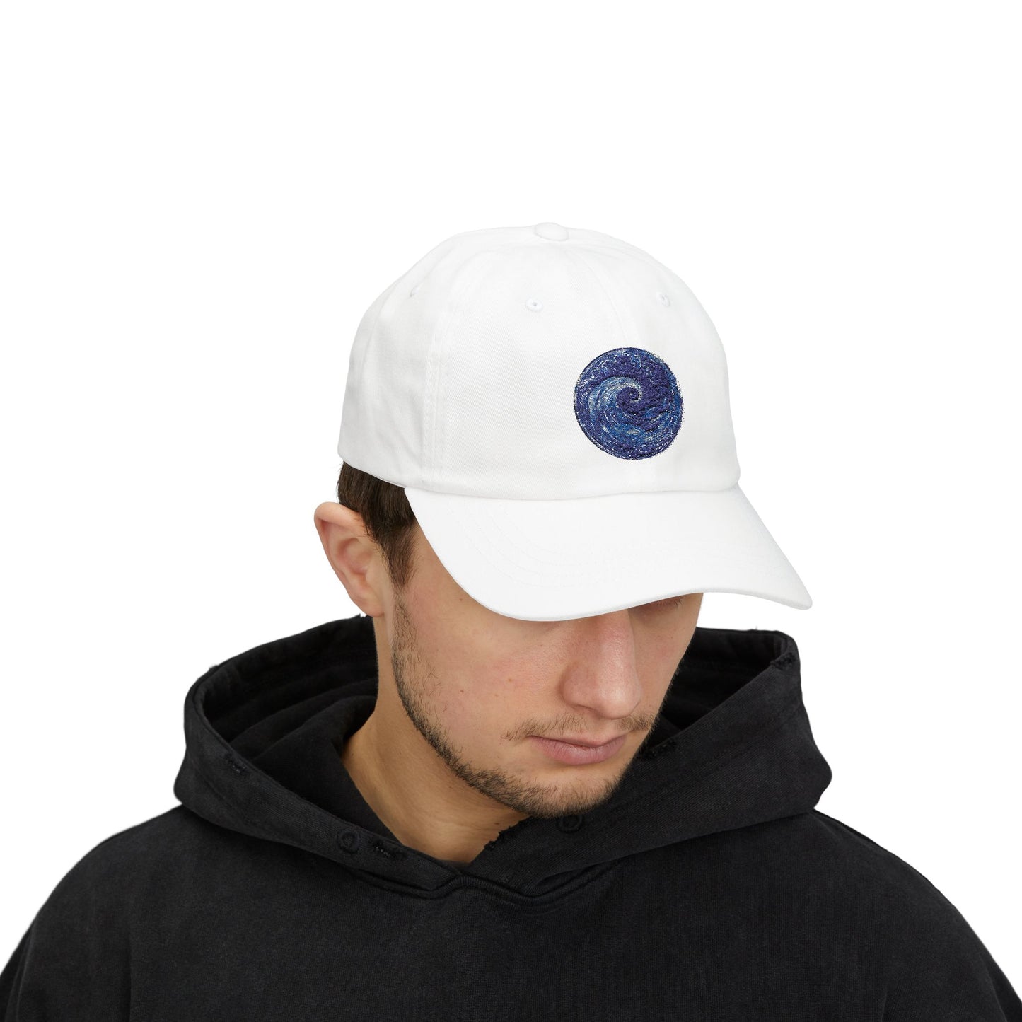 Stylish Classic Dad Cap with Glittery Ocean Design - Perfect for Beach Days, Casual Outings, Gifts for Dads & Outdoor Adventures