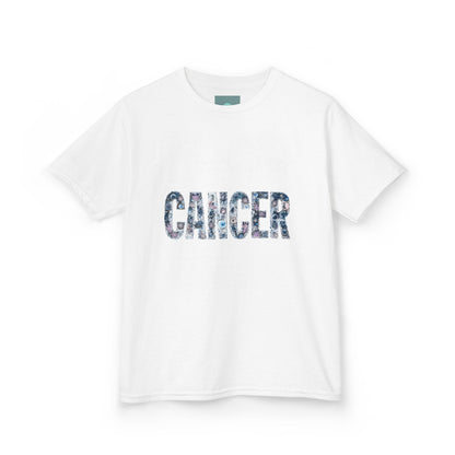 Cancer Awareness Kids Tee, Colorful Kids T-Shirt, Zodiac Birthday Gift, Summer Kids Clothing, Astrology Gift