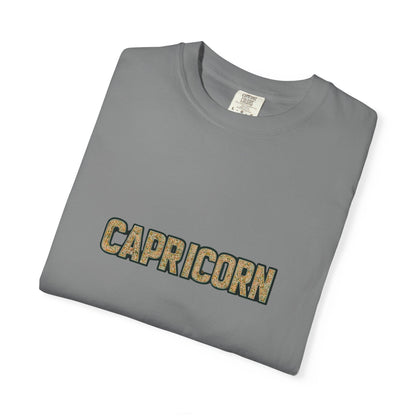 Capricorn Garment-Dyed T-Shirt, Zodiac Sign Tee, Astrology Gift, Unisex Shirt, Birthday Gift, Casual Wear