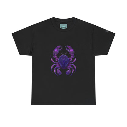 Cosmic Crab Unisex Heavy Cotton Tee - Perfect for Astrology Lovers, Comfortable Casual Wear, Gift for Birthdays and Holidays